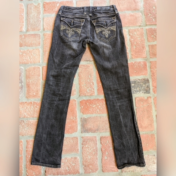 Rock Revival Faded Blk Sora Straight Jeans, Sz 29 - Picture 2 of 13